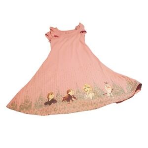 Disney Jumping Beans Limited Collection Size 7 Girls Frozen Pink Glitter Dress